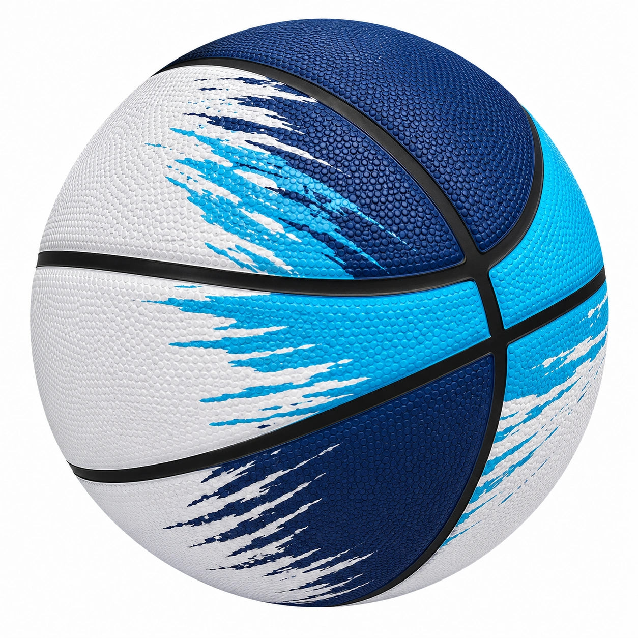 Ballon de basket intérieur-extérieur Bleu/Blanc, 75 cm