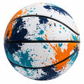 Ballon de basket extérieur blanc, bleu et orange