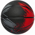 Ballon de basket extérieur noir, rouge et gris avec adhérence optimale