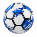 Ballon de football taille 5 bleu et blanc