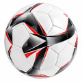 Ballon de football design moderne blanc, rouge et noir
