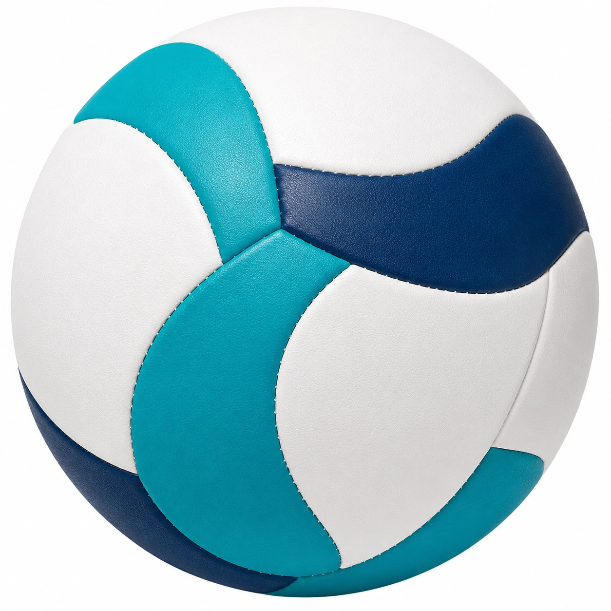 Ballon de volley extérieur bleu, blanc et turquoise