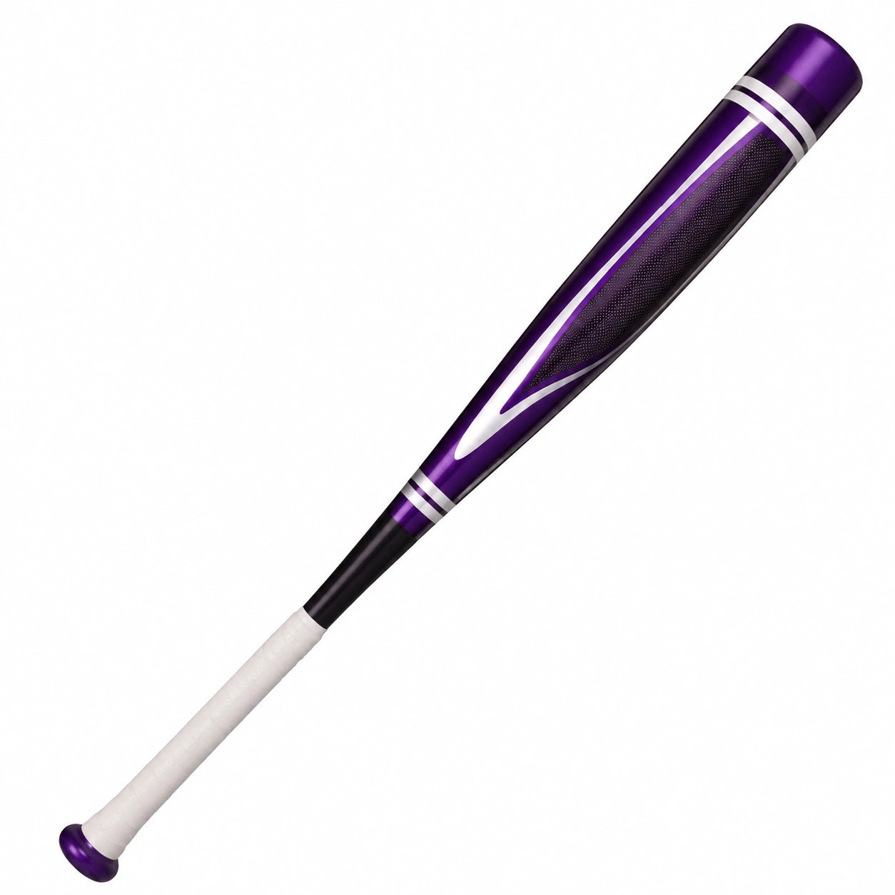 Batte de baseball en aluminium violet et blanc