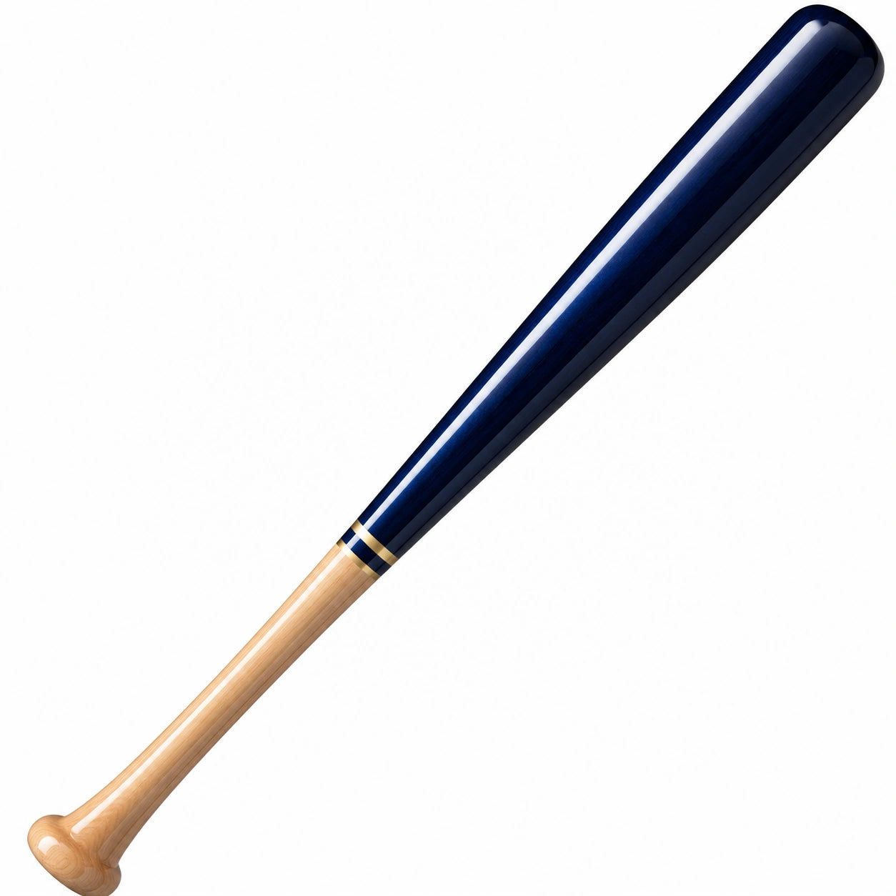 Batte de Baseball en Bois Bleu Foncé et Naturel