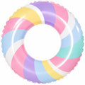 Bouée gonflable rayée multicolore 90 cm