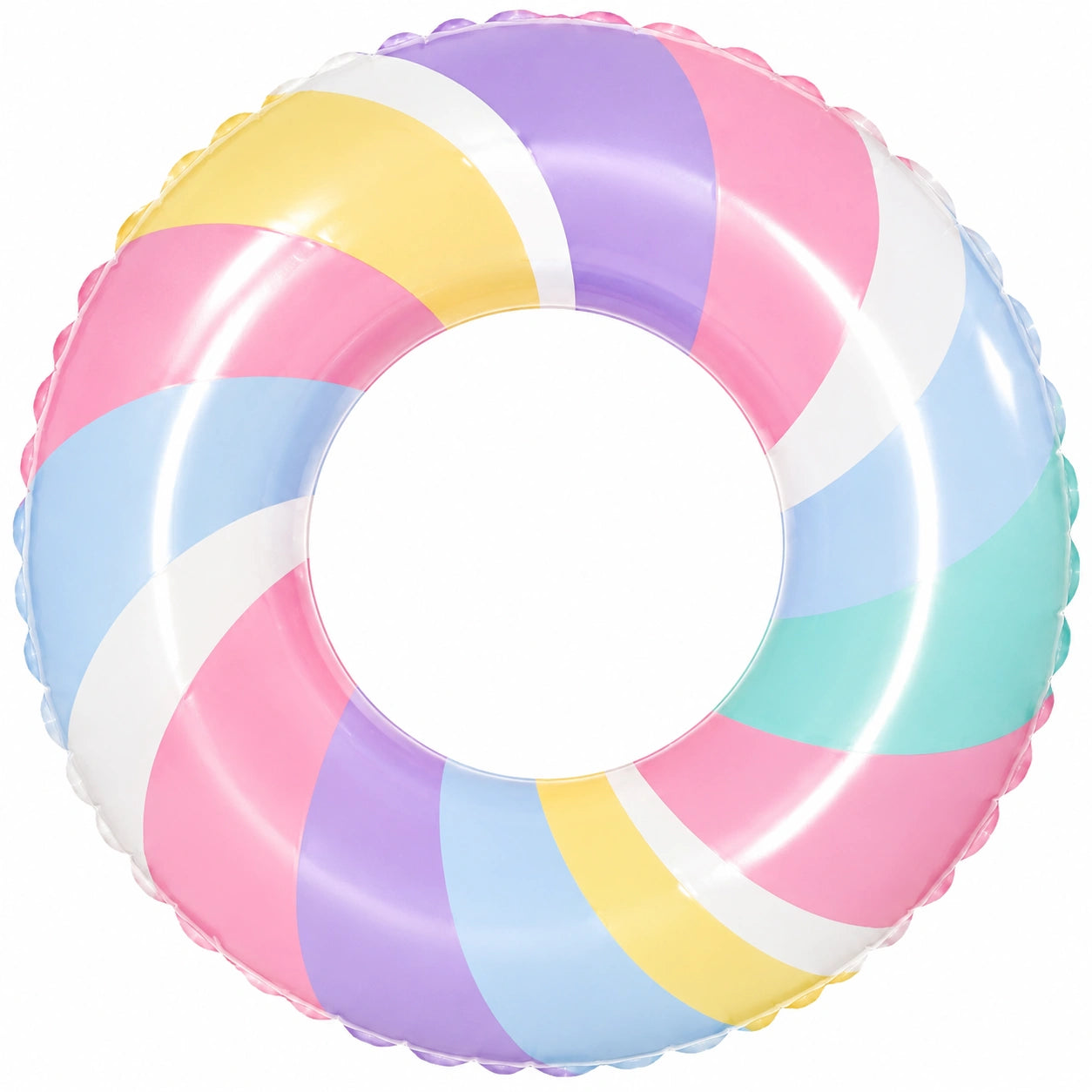 Bouée gonflable rayée multicolore 90 cm