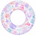 Bouée gonflable transparente avec motifs de coquillages et étoiles de mer, 90 cm