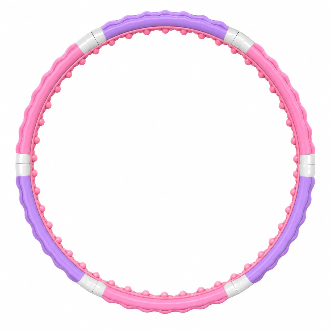 Cerceau de Fitness Détachable avec Massage - Rose et Violet